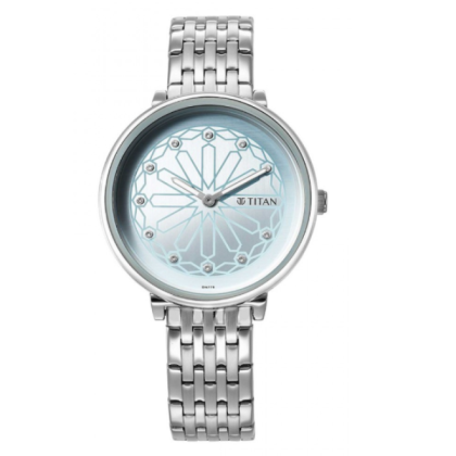 Titan Marhaba 2673SM03 Blue Dial Stainless Steel Strap Quartz Women's Watch 